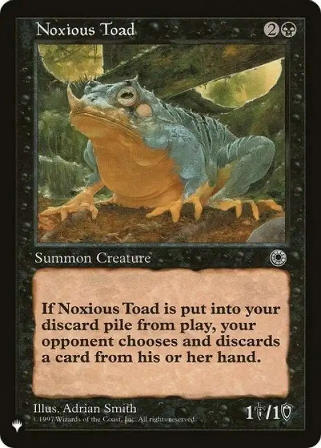 MtG Trading Card Game Mystery Booster Uncommon Noxious Toad