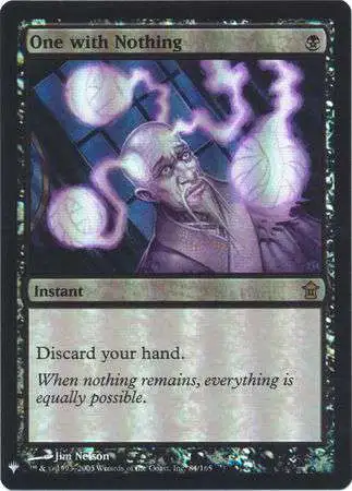 Magic The Gathering Trading Card Game Mystery Booster The List Single Card Rare One with Nothing 84 - ToyWiz Magic The Gathering Trading Card Game Mystery Booster The List Single Card Rare One with Nothing 84 - ToyWiz
