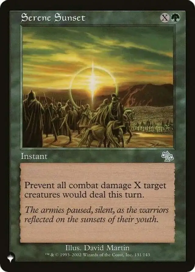 MtG Trading Card Game Mystery Booster Uncommon Serene Sunset #131