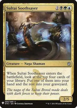 Magic The Gathering Trading Card Game Mystery Booster The List Single Card Uncommon Sultai Soothsayer 205 - ToyWiz Magic The Gathering Trading Card Game Mystery Booster The List Single Card Uncommon Sultai Soothsayer 205 - ToyWiz