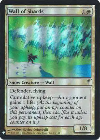Magic The Gathering Trading Card Game Mystery Booster The List Single Card  Uncommon Wall of Shards 23 foil - ToyWiz