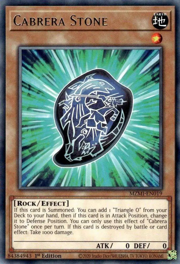 YuGiOh Trading Card Game Maze of Millennia Rare Cabrera Stone MZMI-EN019