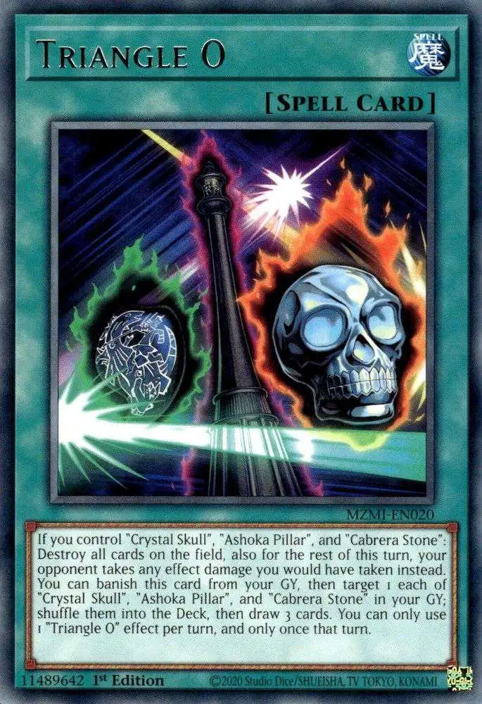 YuGiOh Trading Card Game Maze of Millennia Rare Triangle O MZMI-EN020