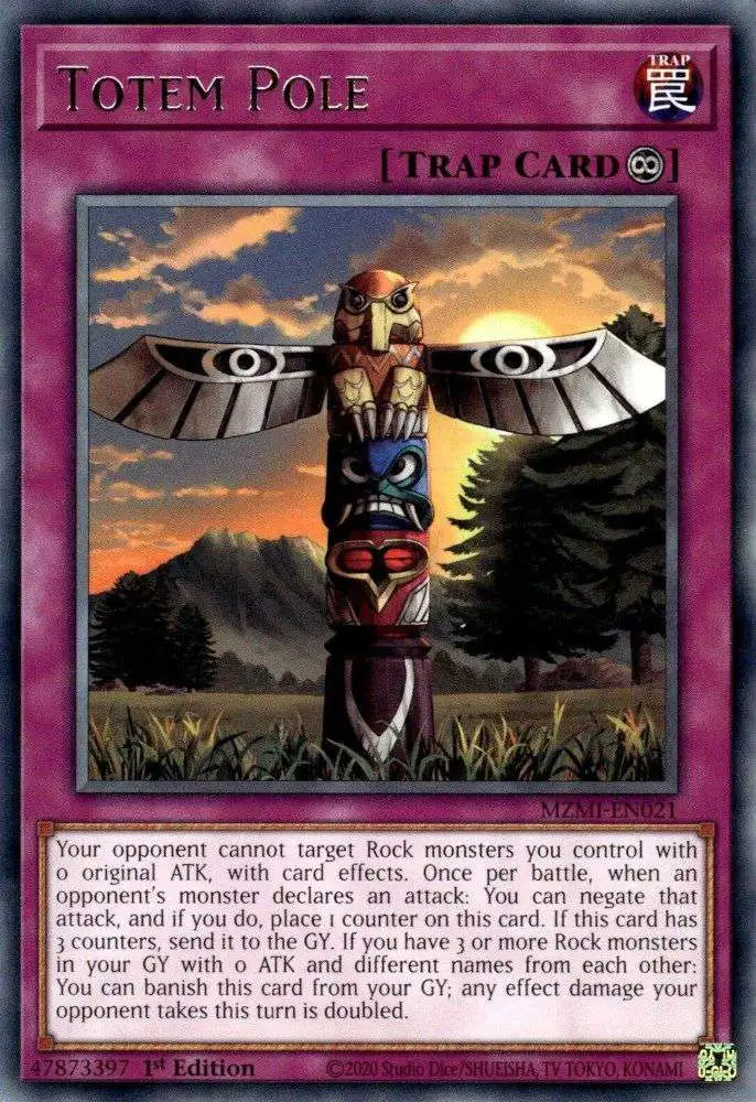 YuGiOh Trading Card Game Maze of Millennia Rare Totem Pole MZMI-EN021