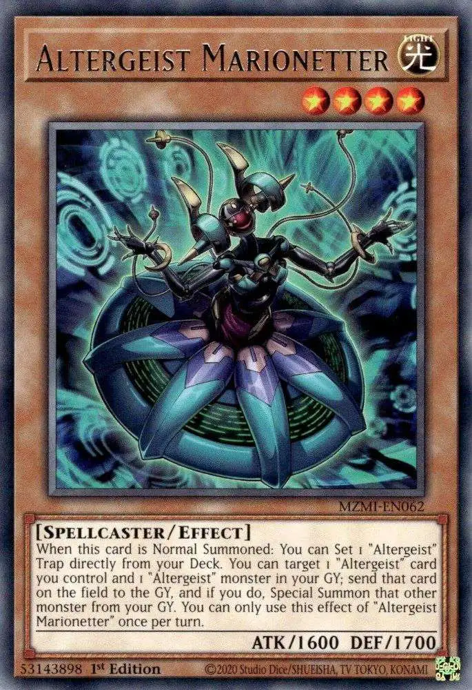 YuGiOh Trading Card Game Maze of Millennia Rare Altergeist Marionetter  MZMI-EN062