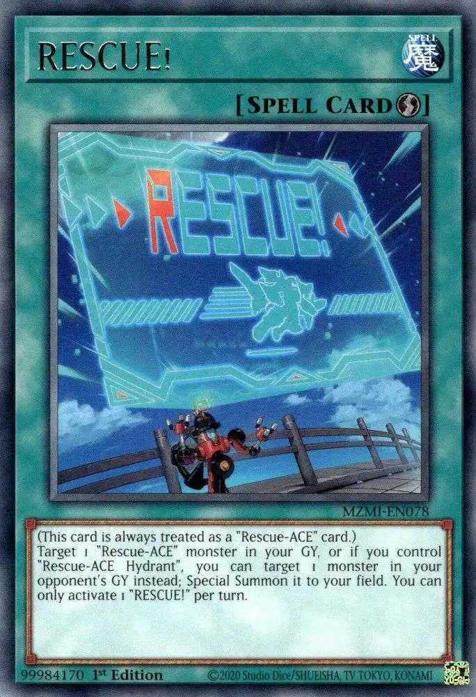 YuGiOh Trading Card Game Maze of Millennia Rare RESCUE! MZMI-EN078 YuGiOh Trading Card Game Maze of Millennia Rare RESCUE! MZMI-EN078
