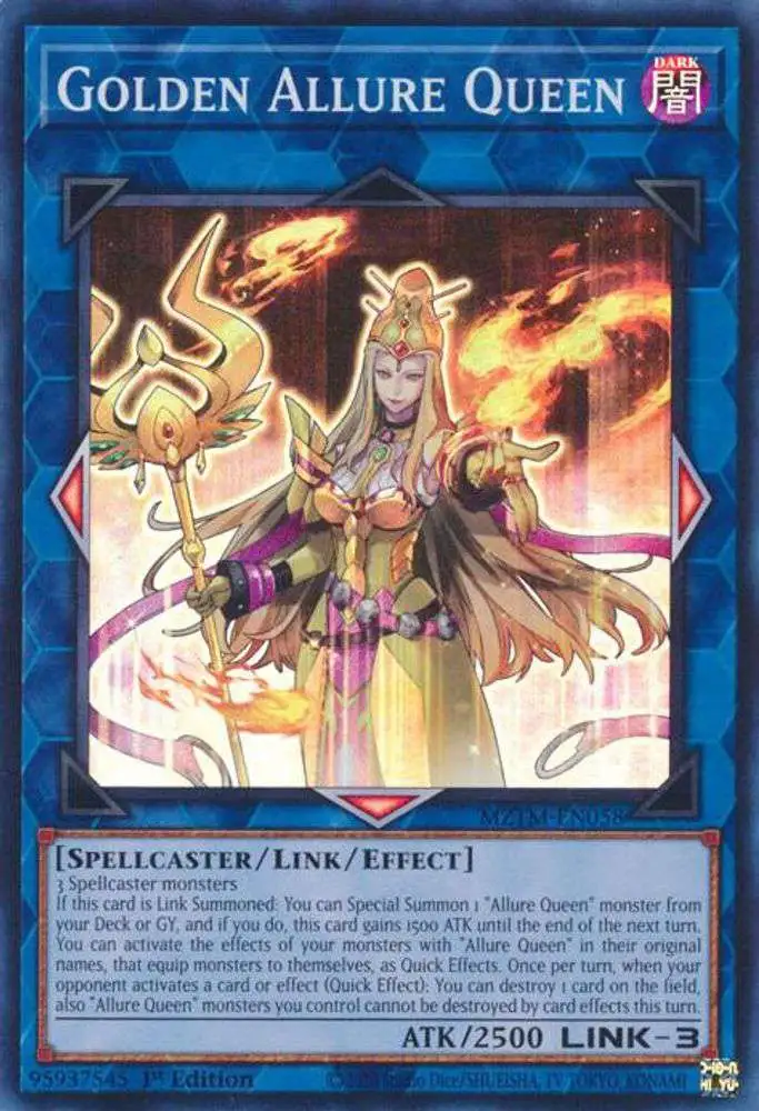 YuGiOh Trading Card Game Maze of the Master Single Card Super Rare Golden Allure Queen MZTM-EN058 - ToyWiz YuGiOh Trading Card Game Maze of the Master Single Card Super Rare Golden Allure Queen MZTM-EN058 - ToyWiz