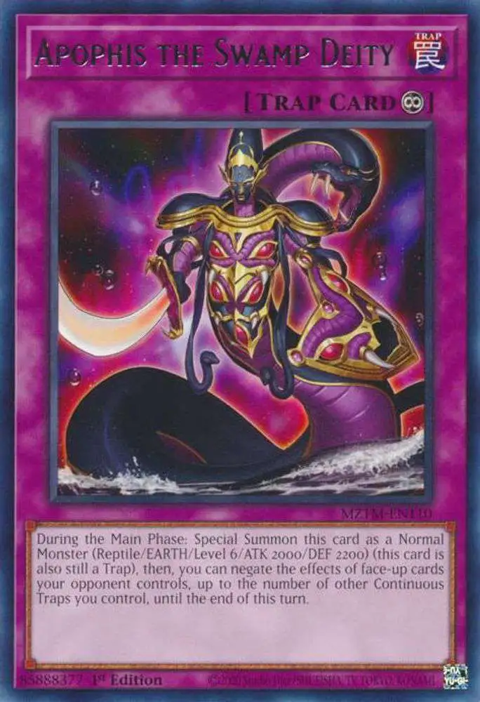 YuGiOh Trading Card Game Maze of the Master Rare Apophis the Swamp Deity MZTM-EN110