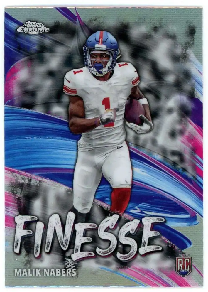 NFL 2024 Topps Chrome Football Finesse Malik Nabers F-6 [Rookie]