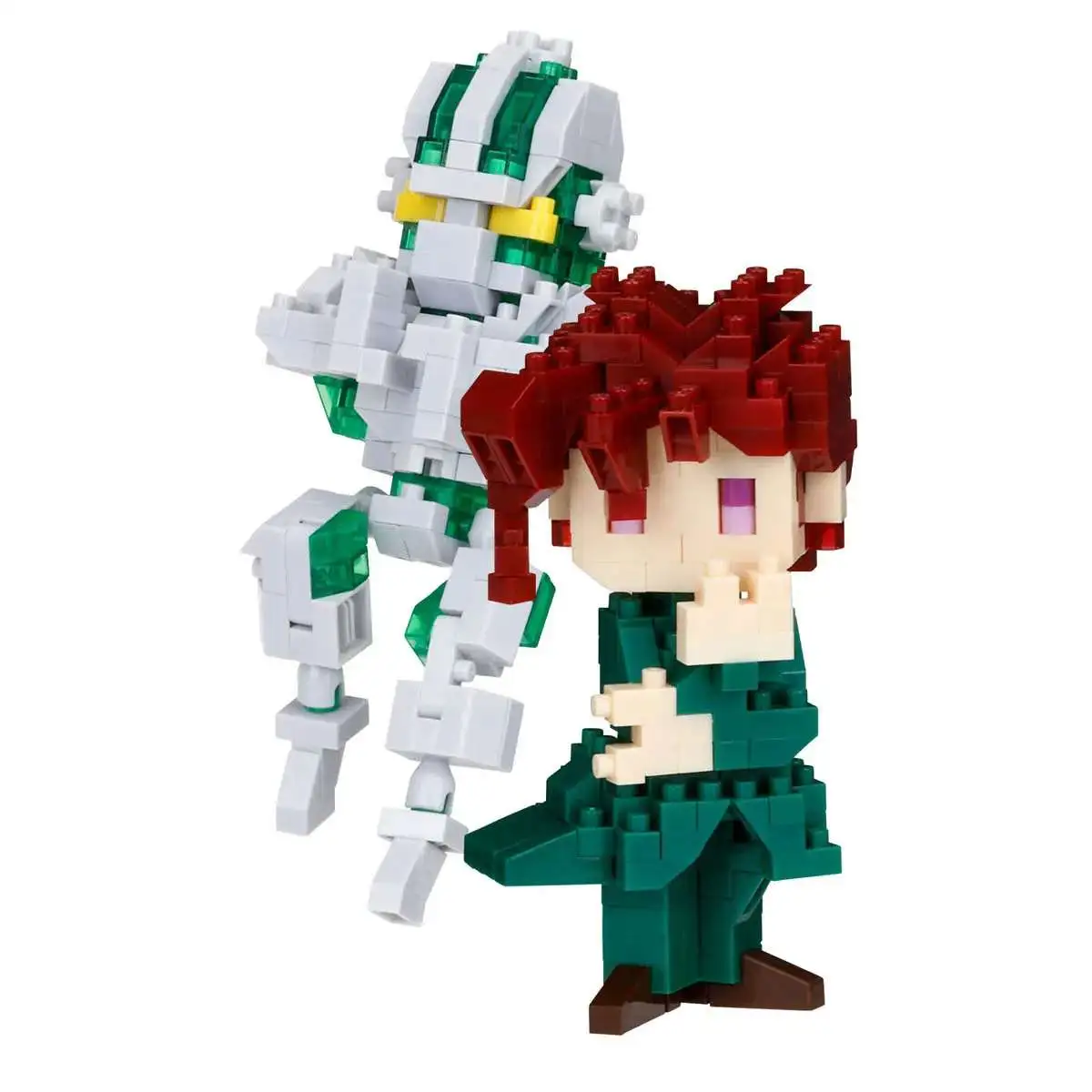 Nanoblock JoJo's Bizarre Adventure Character Collection Series Noriaki Kakyoin & Hierophant Green 3.03-Inch Box [6 Packs] (Pre-Order ships May)