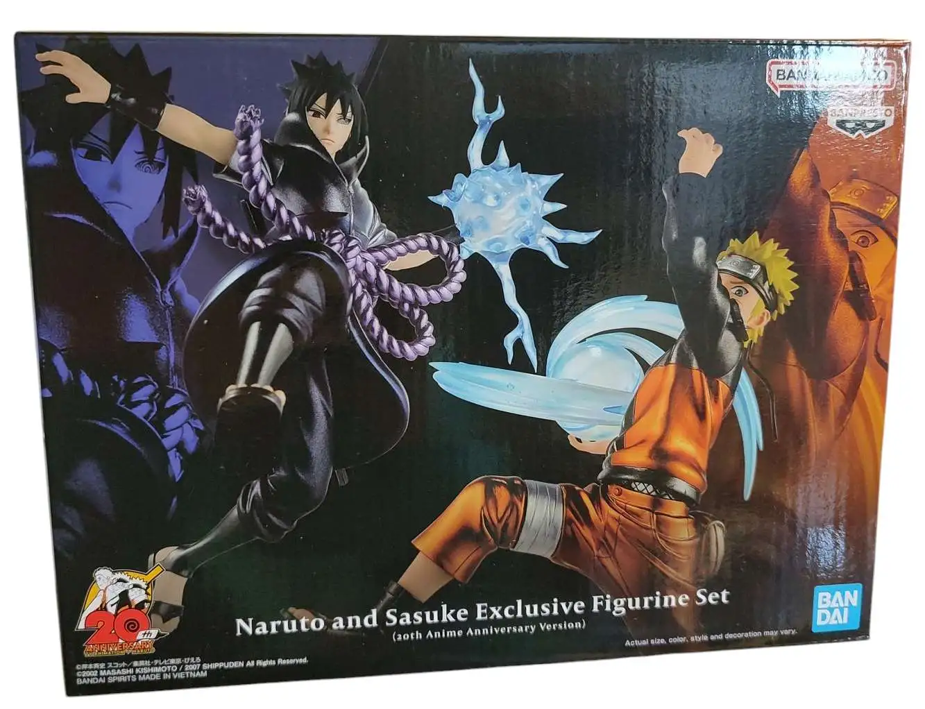 Naruto Shippuden Naruto Sasuke Figurine Set 20th Anime Anniversary