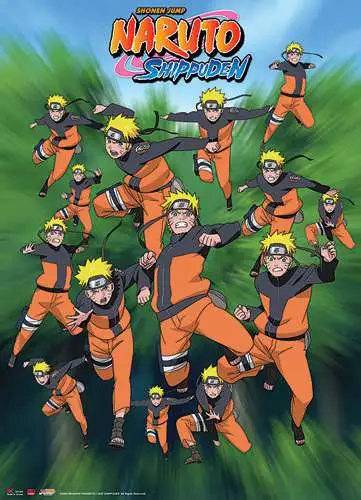 Naruto Shadow Clone Wall Scroll
