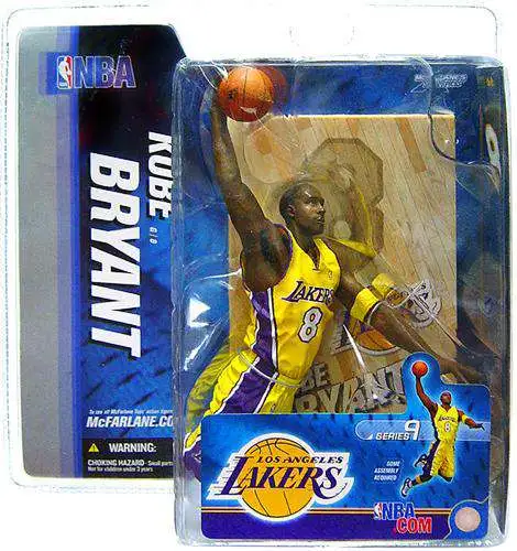 McFarlane Toys NBA Los Angeles Lakers Sports Basketball Series 9 Kobe  Bryant Action Figure [Yellow Jersey, Damaged Package]