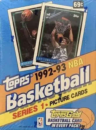 NBA Topps 1992-93 Series 1 Basketball Trading Card HOBBY Box [36 Packs]
