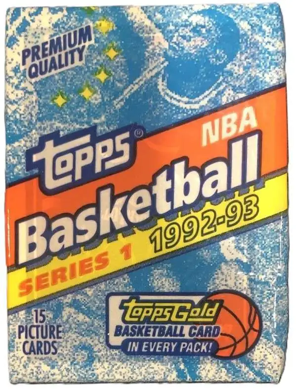 NBA Topps 1992-93 Series 1 Basketball Trading Card HOBBY Pack [15 Cards]