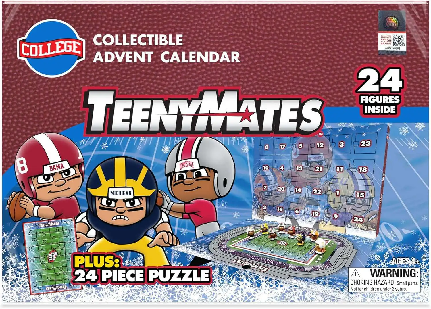 NCAA TeenyMates College Football Advent Calendar 24 Figures