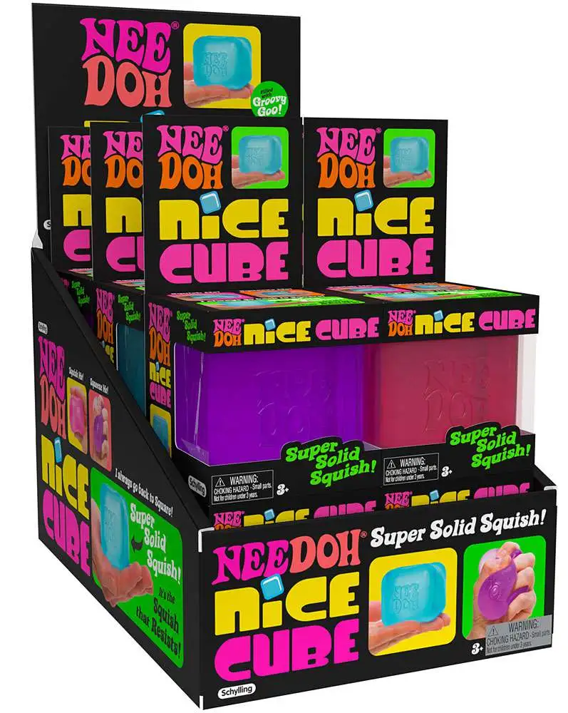 NeeDoh The Groovy Glob Nice Cube Box of 12 Stress Balls