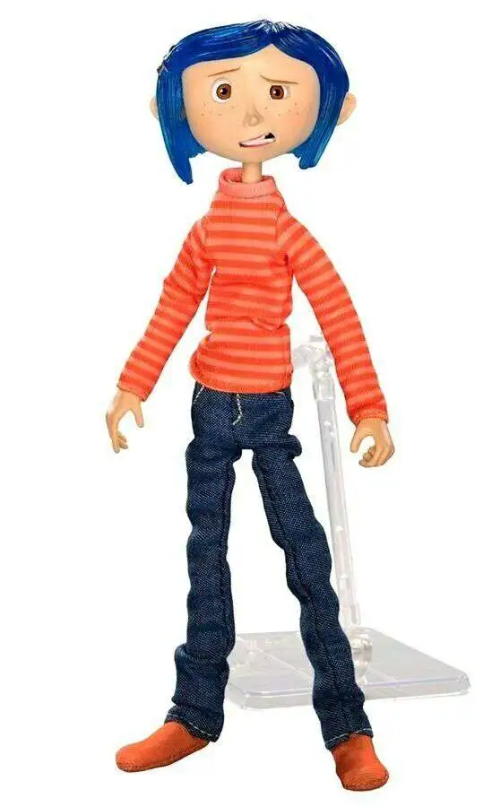 CORALINE 7" inch Poseable Articulated Doll Figure Neca 2019 Striped Shirt 