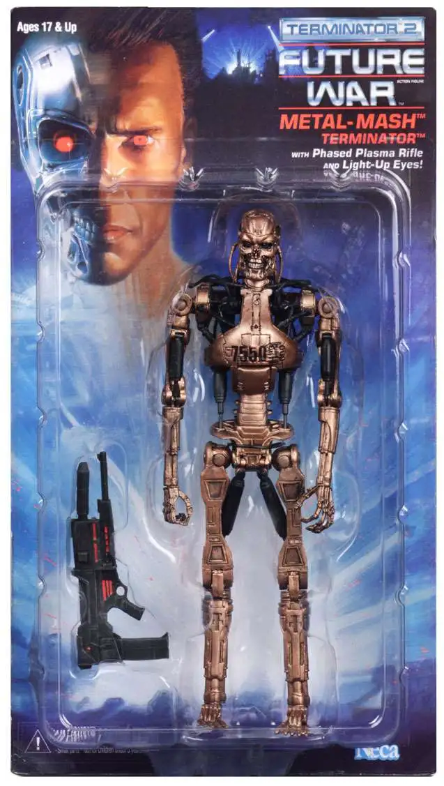 NECA Metal Mash Endoskeleton Kenner Tribute Terminator 2-7" Scale Figure 