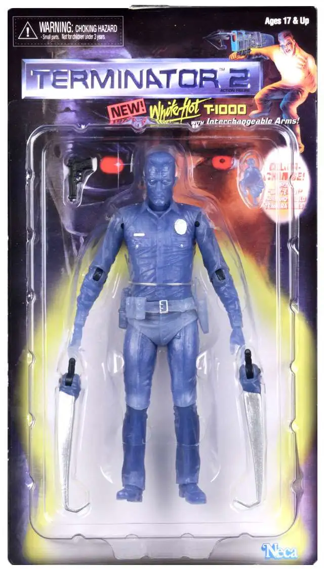 NECA Terminator Judgment Day Kenner Tribute White Hot T-1000 Action Figure [Damaged Package]