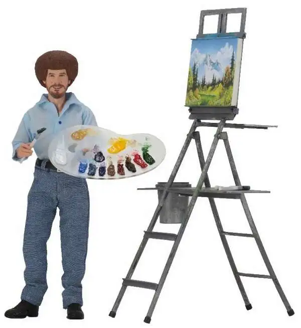 NECA Bob Ross Clothed Action Figure [The Joy of Painting]