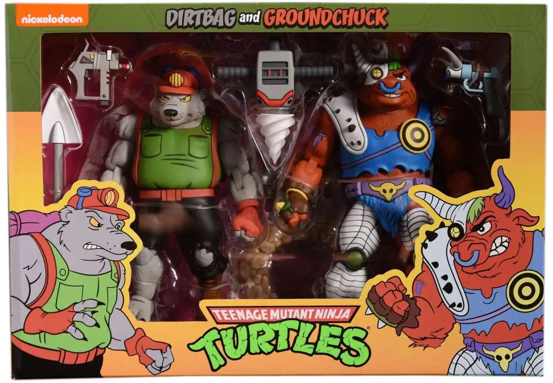 NECA Teenage Mutant Ninja Turtles Dirtbag & Groundchuck Action Figure 2-Pack