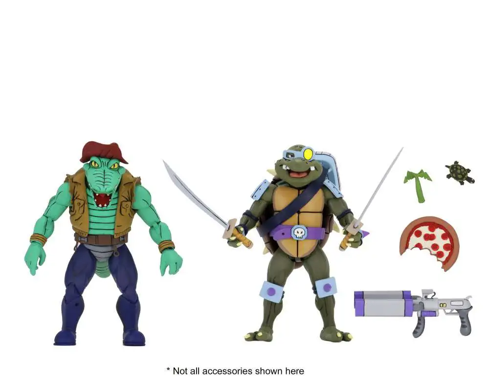 Leatherhead Slash Cartoon 2-Pack Teenage Mutant Ninja Turtles TMNT Figur NECA 