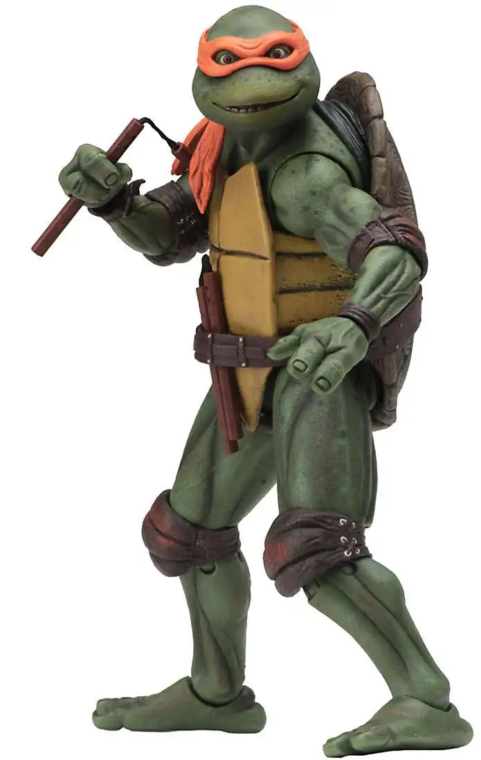 NECA Teenage Mutant Ninja Turtles Michelangelo Exclusive Action Figure [1990 Movie, Damaged Package]