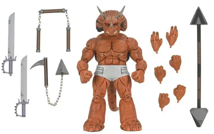 NECA Teenage Mutant Ninja Turtles Mirage Comics Triceraton Gladiator Action Figure