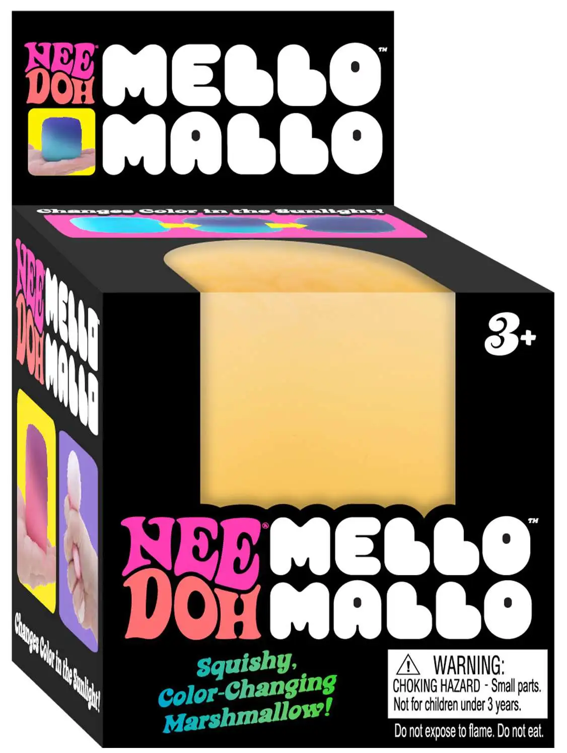 NeeDoh Mello Mallo YELLOW Stress Ball [Squishy Color Changing Marshmallow!]