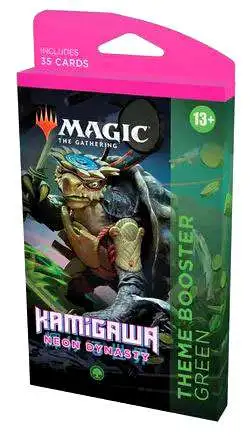 MtG Kamigawa Neon Dynasty Green Theme Booster Pack [35 Cards]