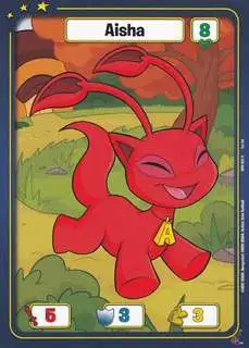 Battledome Trading Card Game Defenders of Neopia Common Aisha #001 [Red]
