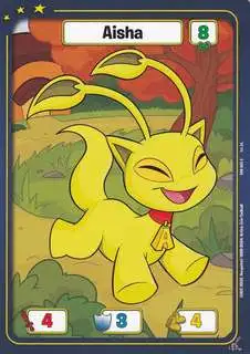 Neopets Battledome Trading Card Game Defenders of Neopia Common Aisha #003 [Yellow]