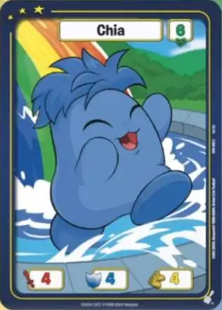 Neopets Battledome Trading Card Game Defenders of Neopia Common Chia #006 [Blue]