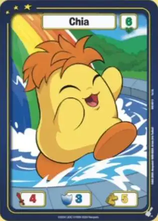 Neopets Battledome Trading Card Game Defenders of Neopia Common Chia #007 [Yellow]