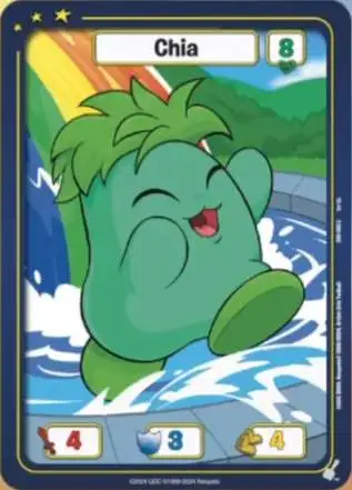 Neopets Battledome Trading Card Game Defenders of Neopia Common Chia #008 [Green]