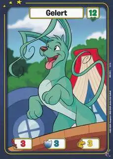 Neopets Battledome Trading Card Game Defenders of Neopia Common Gelert #016 [Green FOIL]