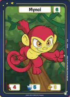 Neopets Battledome Trading Card Game Defenders of Neopia Common Mynci #045 [Red]