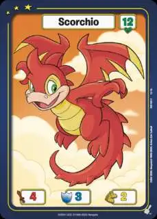 Neopets Battledome Trading Card Game Defenders of Neopia Common Scorchio #053 [Red]