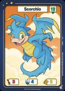 Neopets Battledome Trading Card Game Defenders of Neopia Common Scorchio #054 [Blue]