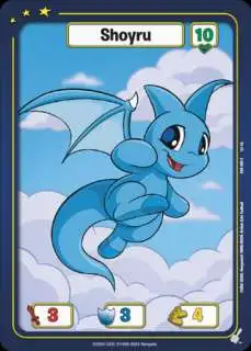 Neopets Battledome Trading Card Game Defenders of Neopia Common Shoyru #058 [Blue]