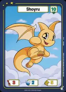 Neopets Battledome Trading Card Game Defenders of Neopia Common Shoyru #059 [Yellow FOIL]