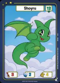 Neopets Battledome Trading Card Game Defenders of Neopia Common Shoyru #060 [Green]