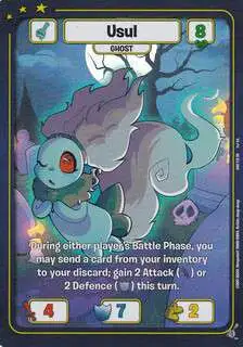 Neopets Battledome Trading Card Game Defenders of Neopia Single Card Super  Rare Usul 113 Ghost - ToyWiz