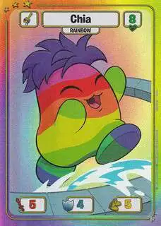 Neopets Battledome Trading Card Game Defenders of Neopia Rainbow Rare Chia #122 [Rainbow FOIL]
