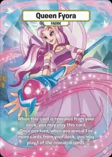 Neopets Battledome Trading Card Game Defenders of Neopia Secret Rare Queen Fyora #150 [Full Art]