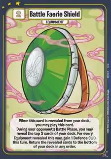 Neopets Battledome Trading Card Game Defenders of Neopia Rare Battle Faerie Shield #199