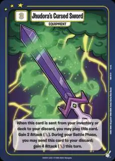 Neopets Battledome Trading Card Game Defenders of Neopia Rare Jhudora's Cursed Sword #211