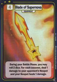Neopets Battledome Trading Card Game Defenders of Neopia Super Rare Blade of Supernova #216