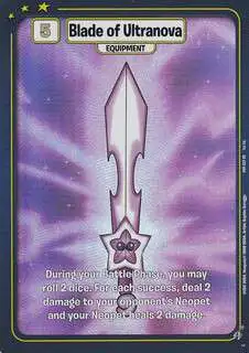 Neopets Battledome Trading Card Game Defenders of Neopia Ultra Rare Blade of Ultranova #222